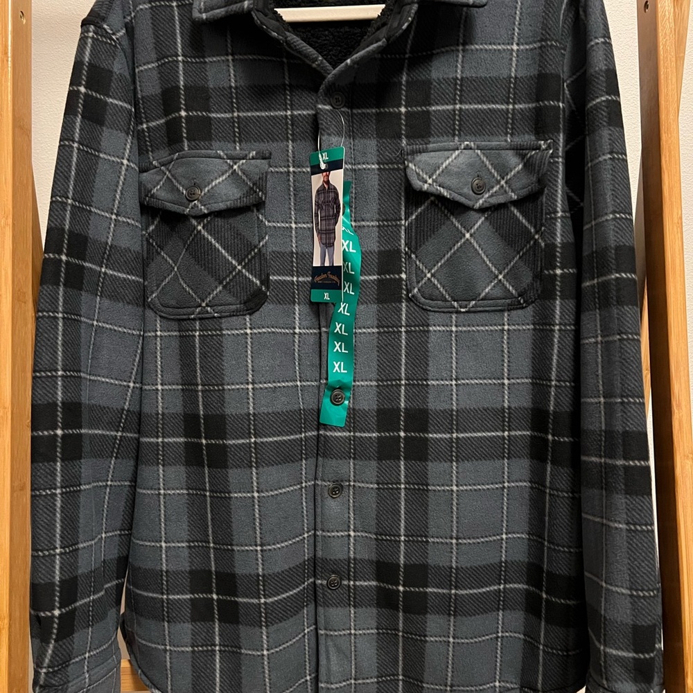The Foundry Supply Co. Black Sherpa-Lined Jacket